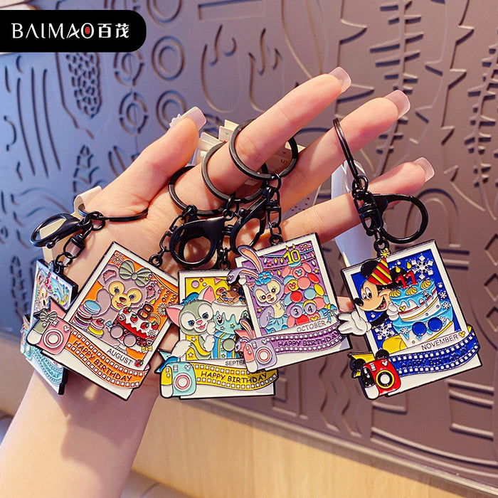 Jewelry WholesaleWholesale Cartoon Birthday Series Metal Keychain Fashion Couple Accessories JDC-KC-BaiM022 Keychains 百茂 %variant_option1% %variant_option2% %variant_option3%  Factory Price JoyasDeChina Joyas De China