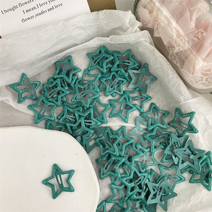 Wholesale Hair Clips Metal Star Pair Clips JDC-HC-ZhiX008