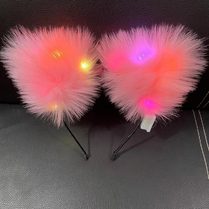 Wholesale Headband Plush Fox Ears LED MOQ≥3 JDC-HD-XinY005