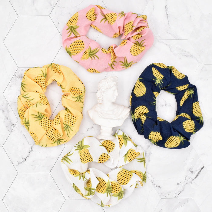 Jewelry WholesaleWholesale Vintage Pineapple Fruit Hairband Fabric Print JDC-HS-GSN003 Hair Scrunchies 莱玛 %variant_option1% %variant_option2% %variant_option3%  Factory Price JoyasDeChina Joyas De China