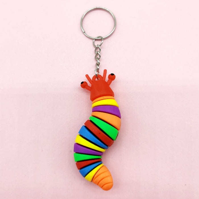 Wholesale Caterpillar Soft PVC Keychain JDC-KC-DY016