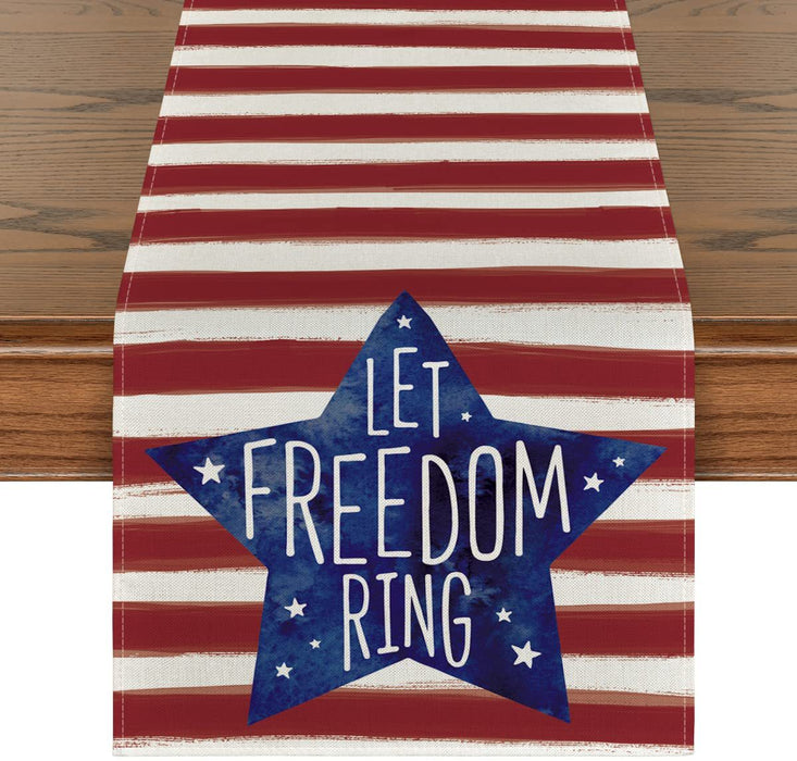 Wholesale 4th of July Independence Day Linen Dinner Table Coaster MOQ≥2 JDC-TC-OuH002