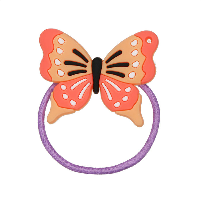 Wholesale Hair Scrunchies PVC Elastic Band Cute Cartoon Butterfly 20pcs (M) JDC-HS-KShou001