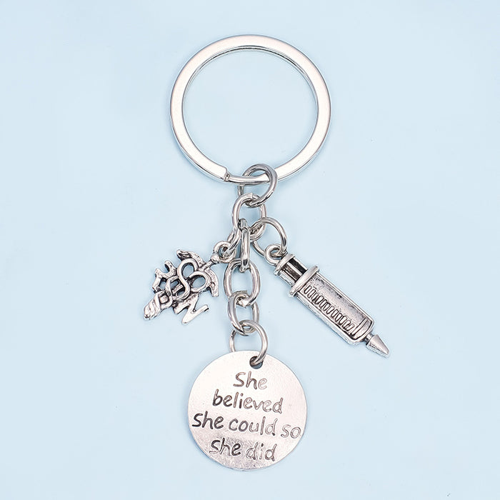 Wholesale Keychains Alloy Knowledge Pen Clock MOQ≥20 JDC-KC-Yongz008