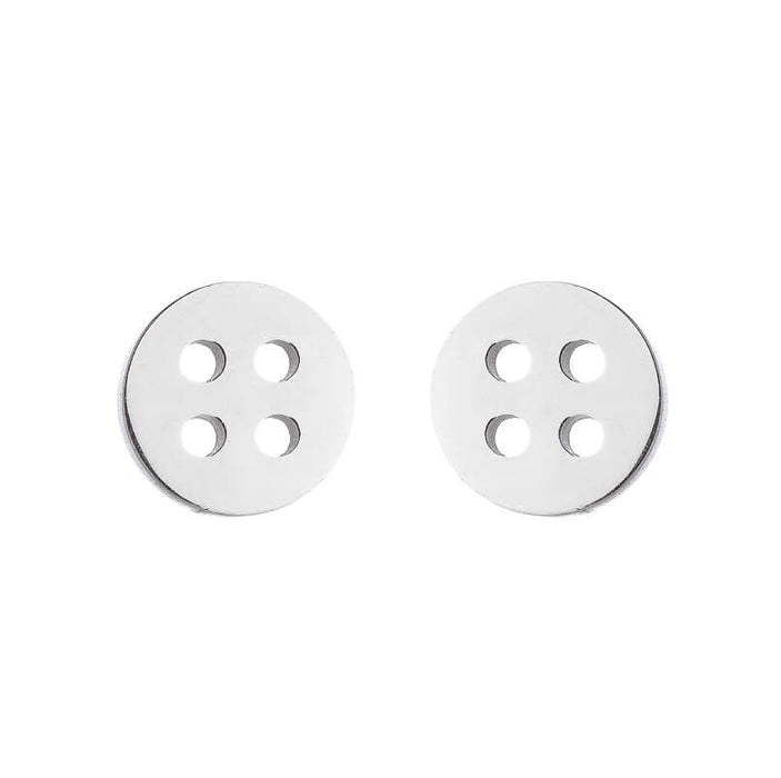 Wholesale Stainless Steel Buttons Earrings JDC-ES-SS033