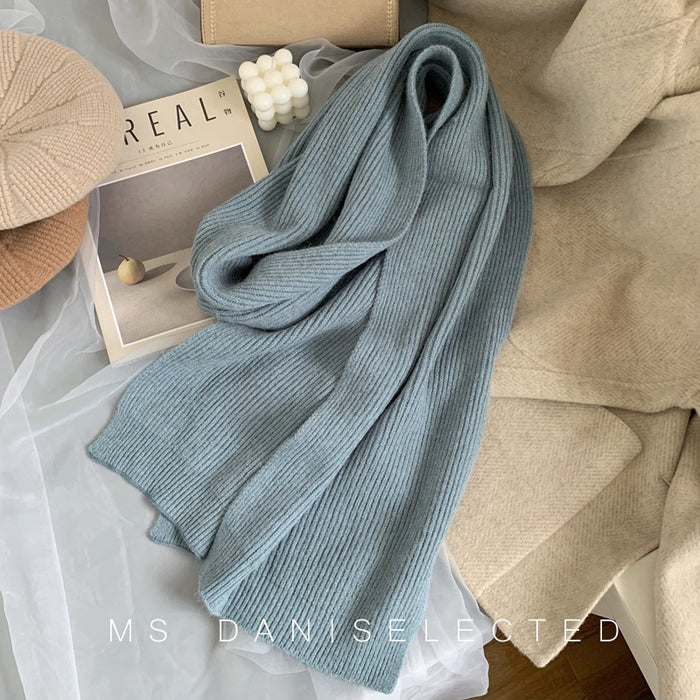 Wholesale Scarf Acrylic Cotton Winter Thickening Warm Yarn Solid JDC-SF-hengc007