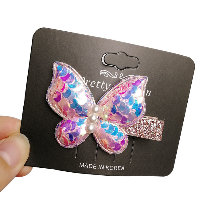 Jewelry WholesaleWholesale Butterfly Little Girl Cute Pearl Simulation Butterfly Hair Clip JDC-HC-Manlun005 Hair Clips 漫沦 %variant_option1% %variant_option2% %variant_option3%  Factory Price JoyasDeChina Joyas De China