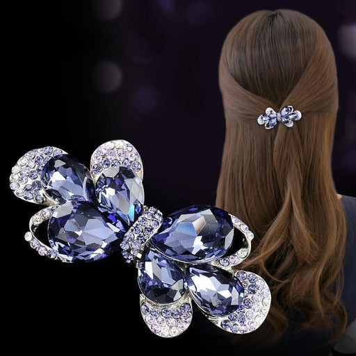 Jewelry WholesaleWholesale Rhinestone Bow Hair Clip Medium Clip JDC-HC-DLA003 Hair Clips 迪丽奥 %variant_option1% %variant_option2% %variant_option3%  Factory Price JoyasDeChina Joyas De China