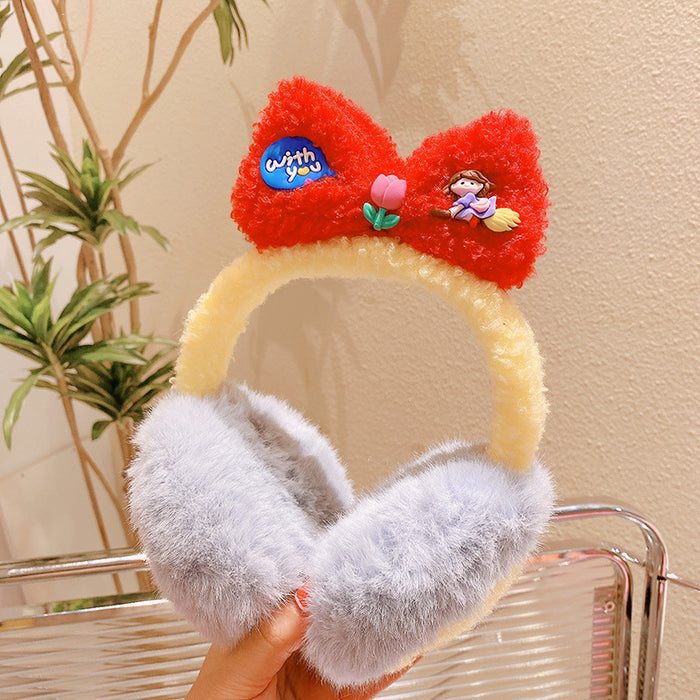 Wholesale Earmuffs Plush Cute Cartoon Bow Warm Outdoor Ear Defenders JDC-EF-HaN008