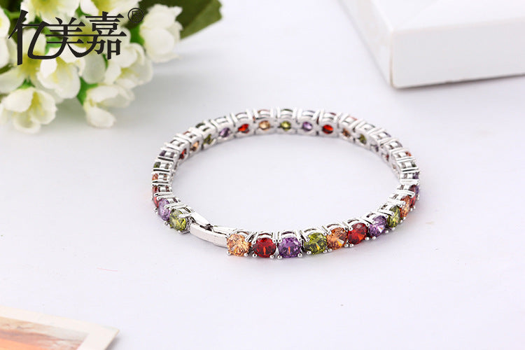 Jewelry WholesaleWholesale Fashion Ladies Bracelet Inlaid Zircon Tennis Chain JDC-BT-ShengY004 Bracelet 神韵 %variant_option1% %variant_option2% %variant_option3%  Factory Price JoyasDeChina Joyas De China