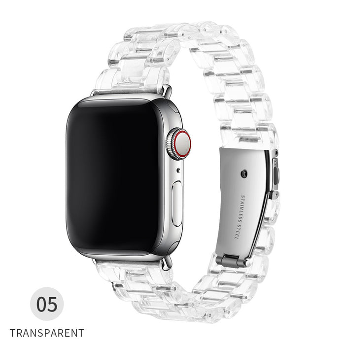 Wholesale Apple Watch Transparent Resin Watch Band JDC-WB-MuS001