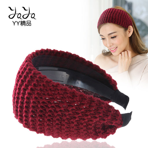 Jewelry WholesaleWholesale wide-brimmed knitted woolen hair band JDC-HD-Chunj003 Headband 纯界 %variant_option1% %variant_option2% %variant_option3%  Factory Price JoyasDeChina Joyas De China