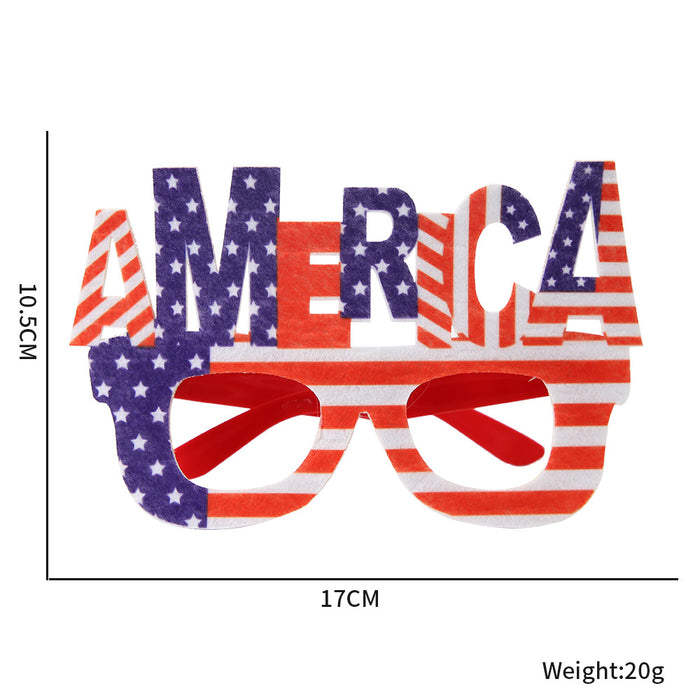 Wholesale 4th of July Independence Day Glasses American National Day Party Flag Glasses Frames JDC-SG-BaoF001