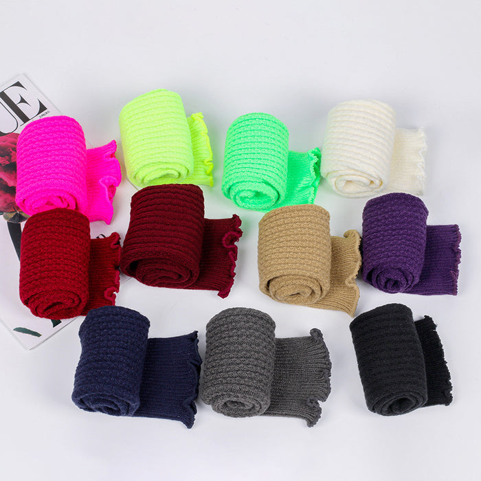 Wholesale Sock Acrylic Cotton Wool Socks Leg Covers Pile Socks Solid Color MOQ≥2 JDC-SK-XQ025