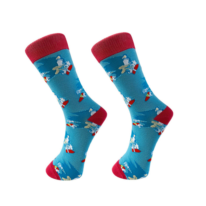 Wholesale Sock Cotton Cartoon Men's Socks Mid Tube Trend Breathable (M) JDC-SK-YiYan032