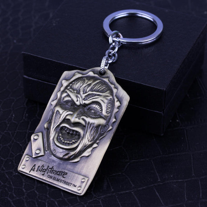 Wholesale Keychains For Backpacks Christmas series frightening ghost street mask key pendant JDC-KC-AWen019