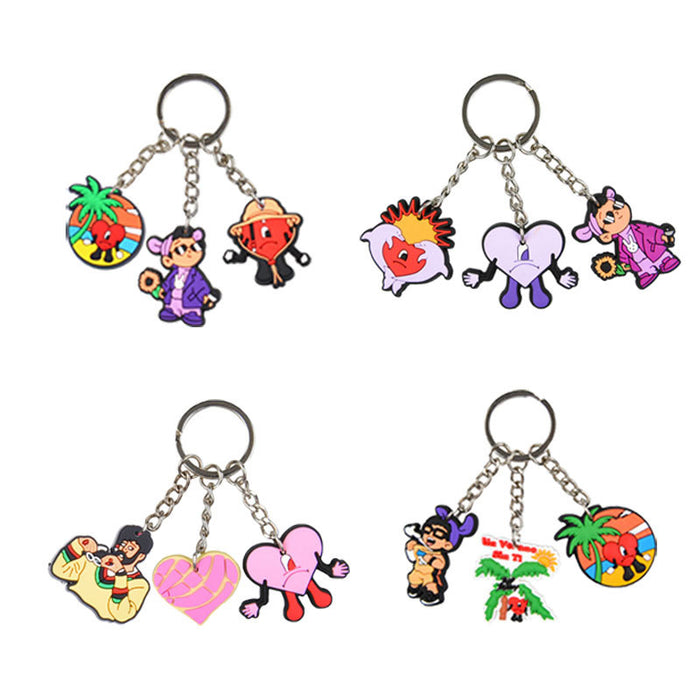 Wholesale Keychain PVC Cute Cartoon Pendant MOQ≥10 (M) JDC-KC-BZYH007