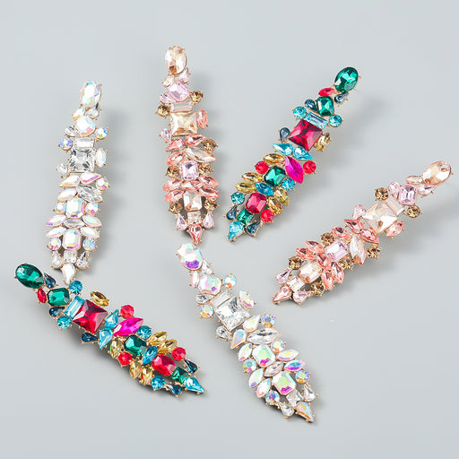 Jewelry WholesaleWholesale Color Rhinestone Alloy Geometric Earrings JDC-ES-JL935 Earrings 氿乐 %variant_option1% %variant_option2% %variant_option3%  Factory Price JoyasDeChina Joyas De China