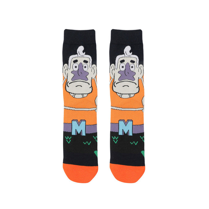 Wholesale Sock 70% Cotton Mid Tube Cartoon Cute Antibacterial Sweat Absorb (M) JDC-SK-HuiHe032