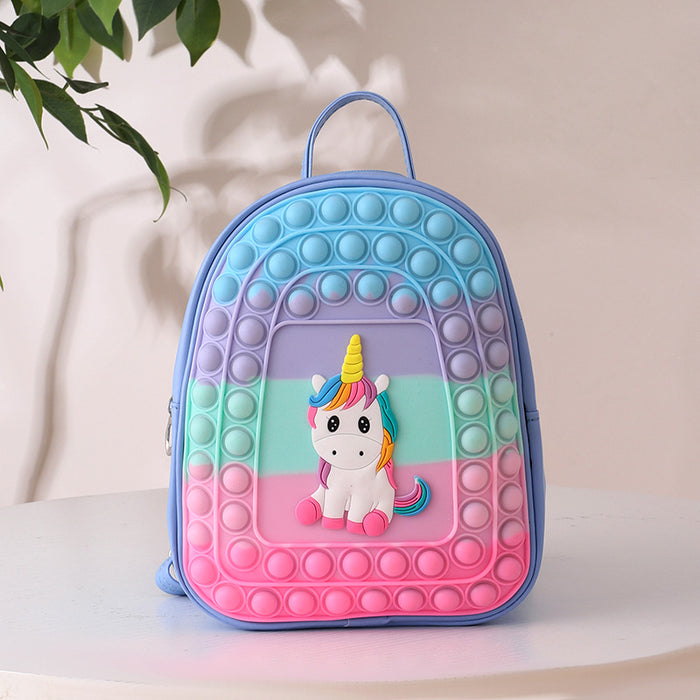 Wholesale Children Bag Silicone Last Mouse Lost Unicorn MOQ≥3 JDC-BP-Chenzi001