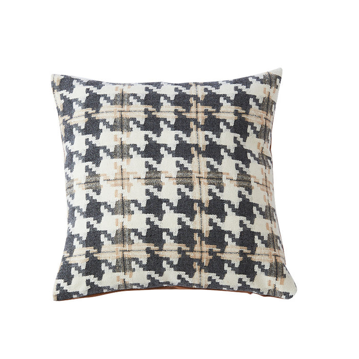 Wholesale Pillowcase Tufted Black and White Checkerboard Houndstooth JDC-PW-Xuai004