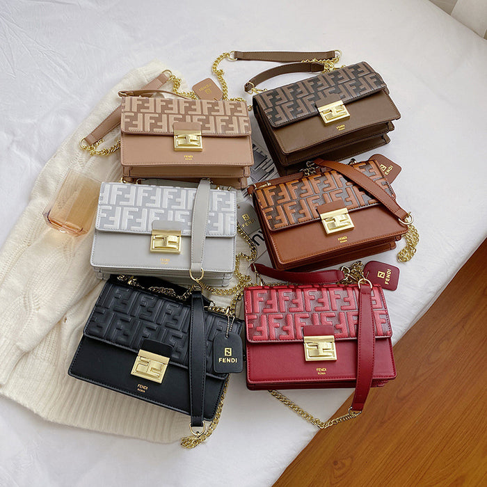 Wholesale Shoulder Bag PU Small Square Bag Crossbody Chain Portable (F) JDC-SD-Dienian002