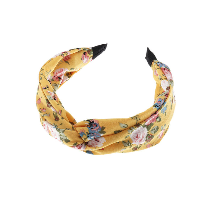 Jewelry WholesaleWholesale floral wide-brimmed cross knot headband JDC-HD-Moduo001 Headband 摩多 %variant_option1% %variant_option2% %variant_option3%  Factory Price JoyasDeChina Joyas De China