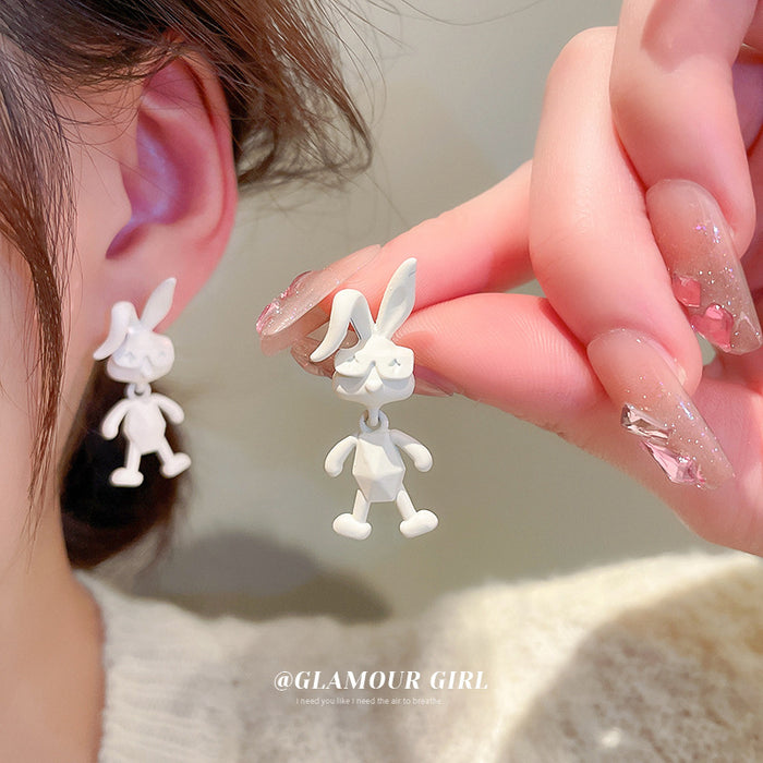 Wholesale Alloy Earrings Cute Small Rabbit JDC-ES-BY331