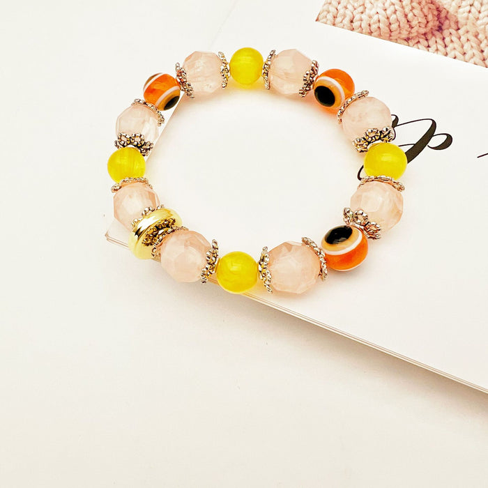 Wholesale blue eyes personality elastic exaggerated simple fashion bracelet MOQ≥2 JDC-BT-QingH005