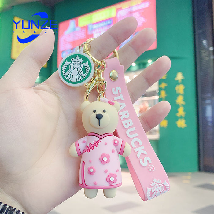 Wholesale Cartoon PVC Cute Bear Keychain (F) JDC-KC-YunZ001