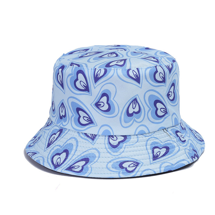 Wholesale Summer Printed Bucket Hat Outdoor Double Sided Sunscreen Visor JDC-FH-YueH001