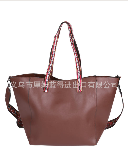 Wholesale Shoulder Bag Canvas Vintage Print Large Capacity Tote Bag Diagonal MOQ≥3 JDC-SD-HMLD003