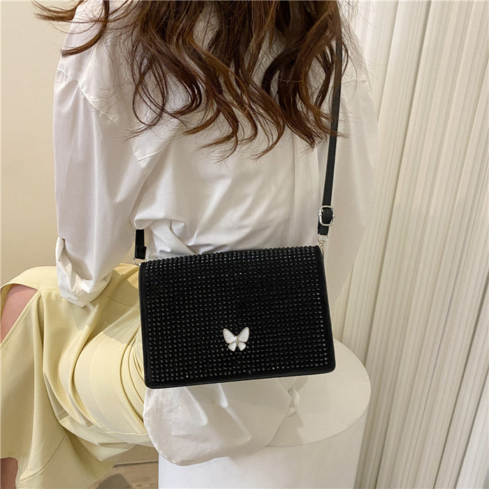 Wholesale PU Belt Diamond Gentle Tie Shoulder Bag MOQ≥3 JDC-SD-HZD035