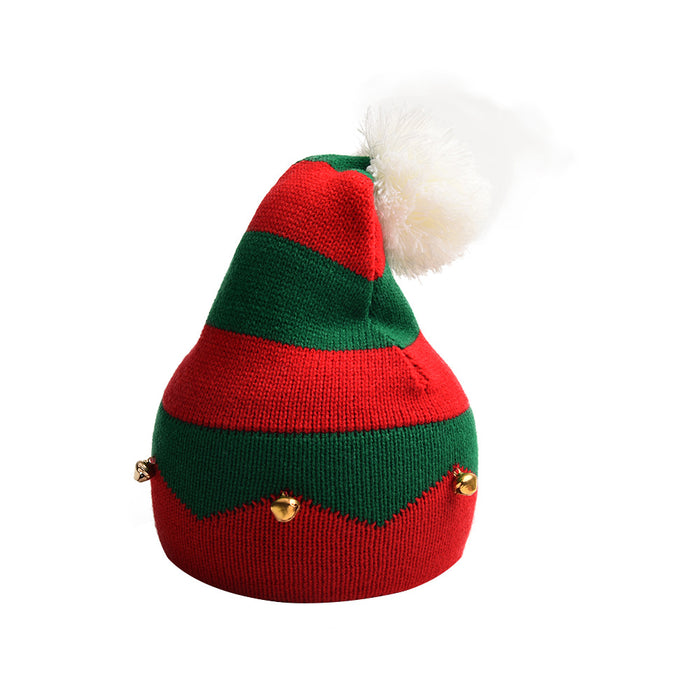 Wholesale Fashion Hat Cotton Christmas Fur Ball Bells Kids Knitted Hat JDC-FH-WenR021