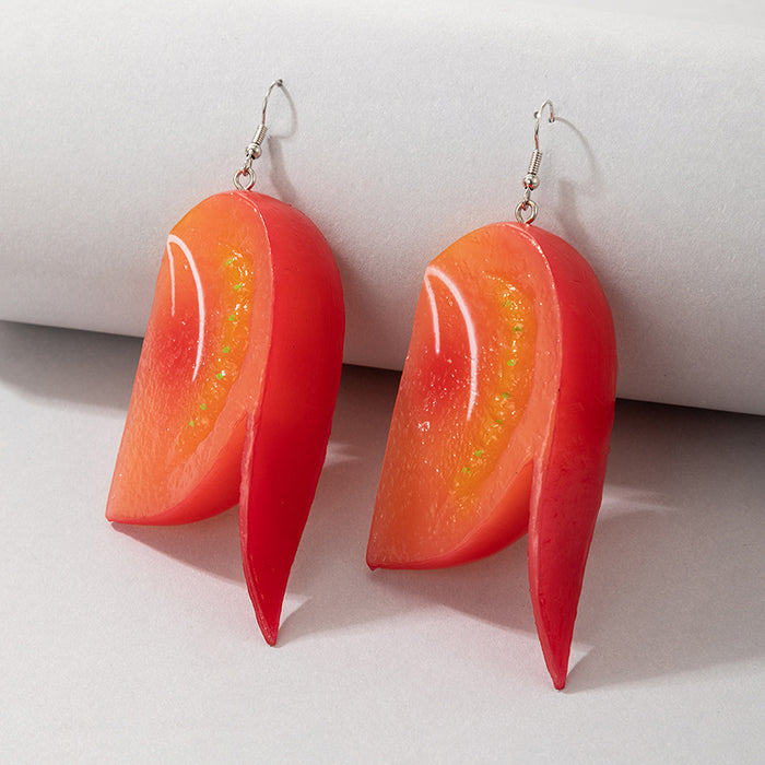 Wholesale Plastic Exaggerated Simulation Food Earrings MOQ≥2 JDC-ES-lingg010