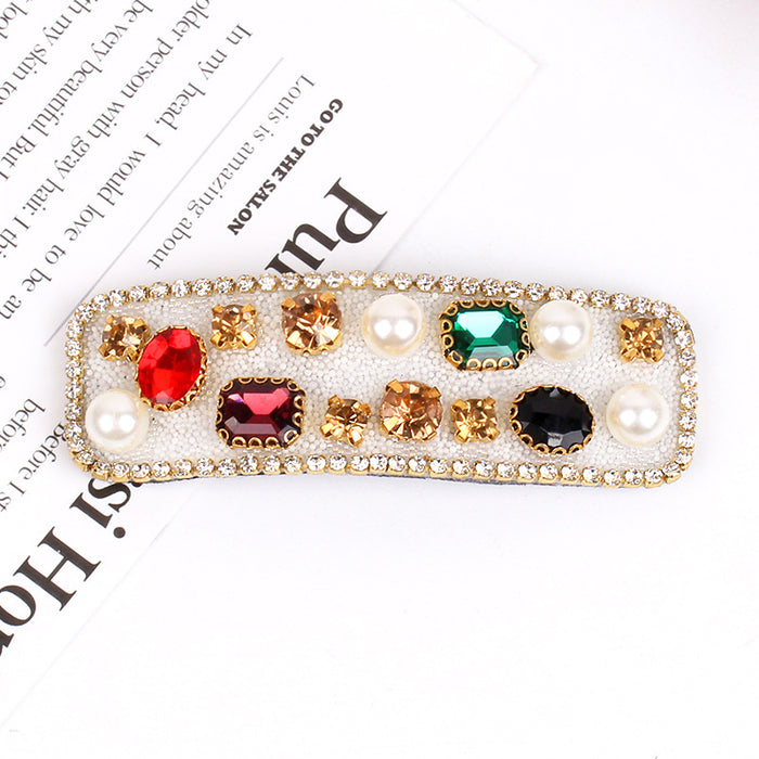 Wholesale Hair Clips Rhinestone Crystal Pearl BB Hair Clip JDC-HC-YUJIA001