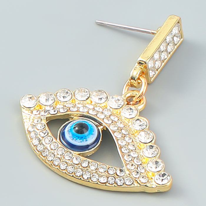 Wholesale Vintage Alloy Diamond Eye Earrings Women Bohemian JDC-ES-JL988