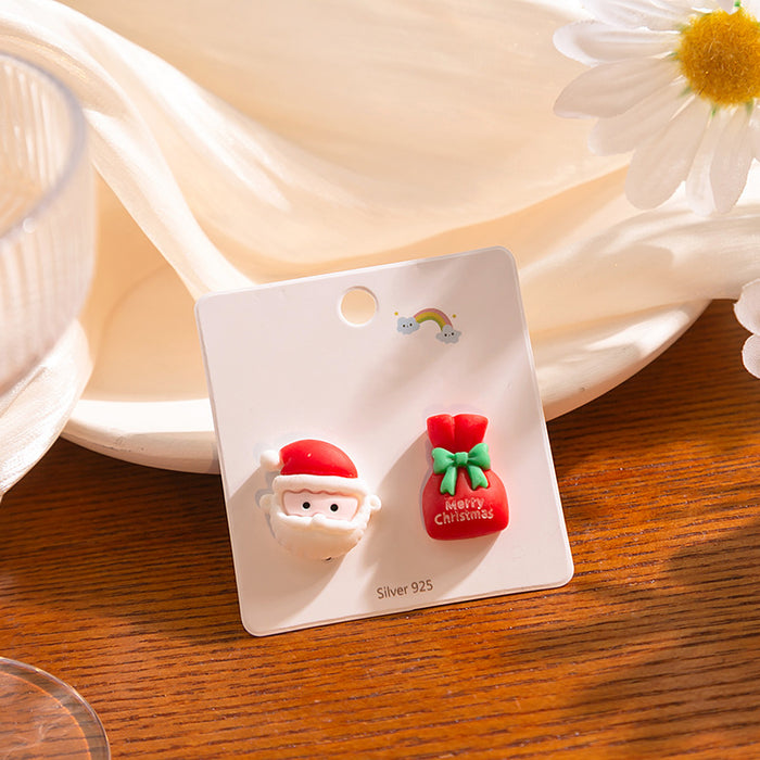 Wholesale Earrings Resin Christmas Cute Stud Earrings JDC-ES-MDD093