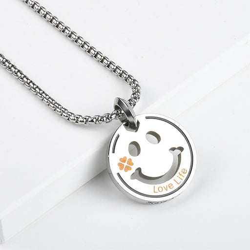 Jewelry WholesaleWholesale smiley face emoji titanium steel necklace JDC-NE-ShengF005 Necklaces 胜丰 %variant_option1% %variant_option2% %variant_option3%  Factory Price JoyasDeChina Joyas De China