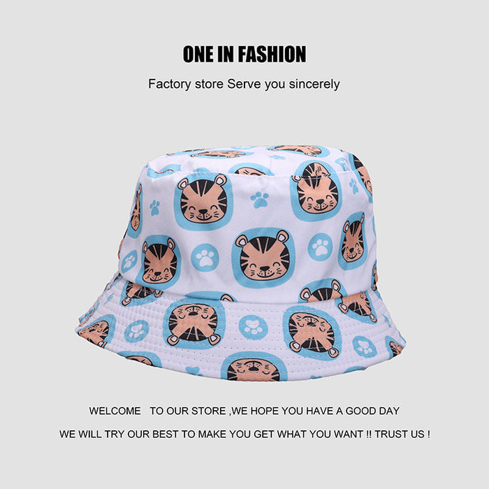 Wholesale fisherman hat printing funny graffiti double sided sun hat JDC-FH-WanY004