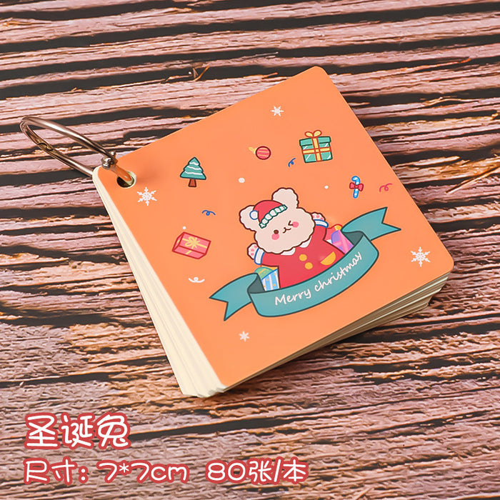 Wholesale Notebook Paper Cartoon Christmas Iron Ring Detachable MOQ≥2 JDC-NK-dichen009