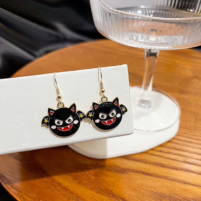 Wholesale Earrings Alloy Halloween Pumpkin Head Little Devil JDC-ES-MDD045