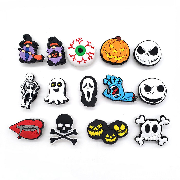 Wholesale set of 10 Cartoon Cute PVC DIY Accessories Croc Charms (M) MOQ≥3 JDC-CCS-WanX026