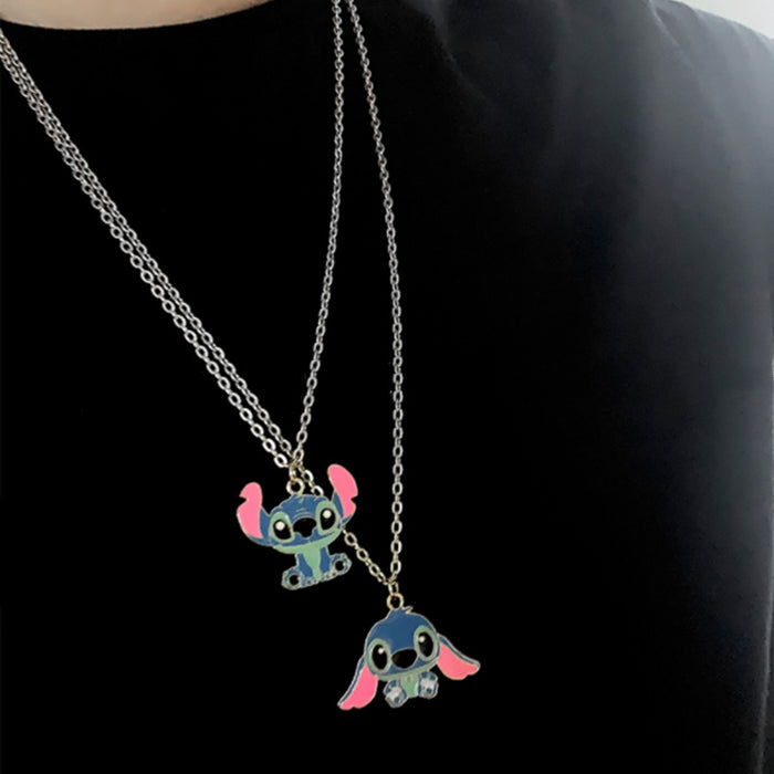 Wholesale fashion cartoon playful cute couple necklace JDC-NE-yousu001