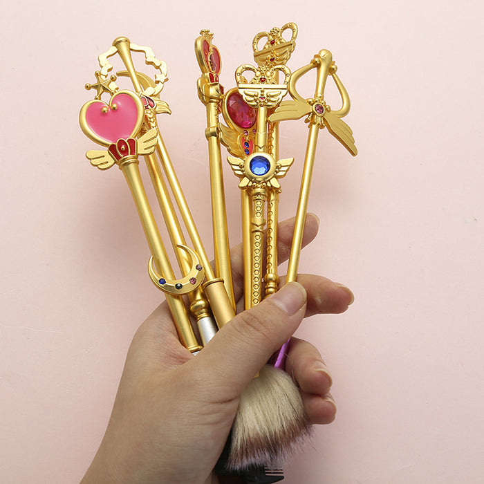 Wholesale Cartoon Metal Manmade Fiber Makeup Brush Set (M) MOQ≥3 JDC-MB-GYu003