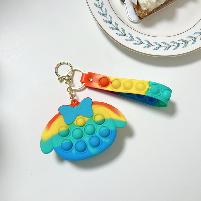 Jewelry WholesaleWholesale Mini Bow Key Chain bubble wristband fingertip toys JDC-FT-XuYe013 fidgets toy 旭业 %variant_option1% %variant_option2% %variant_option3%  Factory Price JoyasDeChina Joyas De China