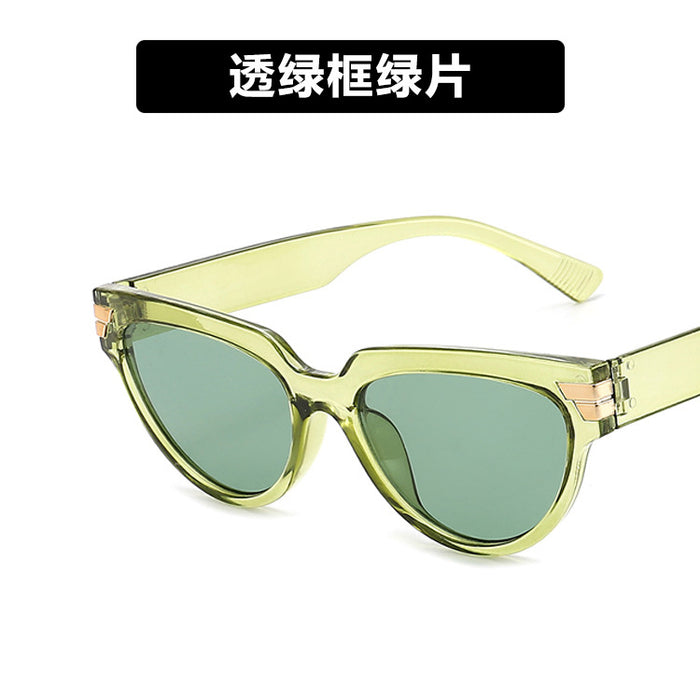 Wholesale triangle cat eye sunglasses rice nails JDC-SG-KD177