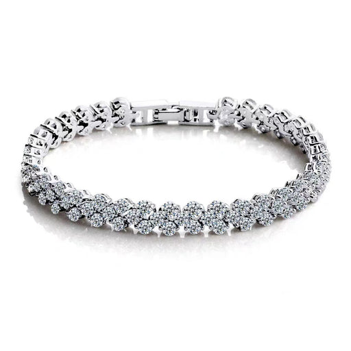 Jewelry WholesaleWholesale Roman Silver Bracelet Crystal Zircon Tennis Chain JDC-BT-ShengY001 Bracelet 神韵 %variant_option1% %variant_option2% %variant_option3%  Factory Price JoyasDeChina Joyas De China