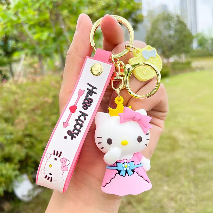 Wholesale cat series keychain cartoon couple jewelry bag car key pendant MOQ≥2 JDC-KC-JuXing001