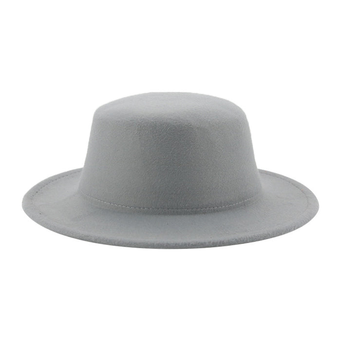 Jewelry WholesaleWholesale flat hat woolen wide brim hat JDC-FH-Guanchuan006 Fashionhat 冠川 %variant_option1% %variant_option2% %variant_option3%  Factory Price JoyasDeChina Joyas De China